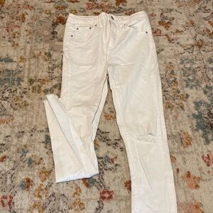 Skinny white jeans